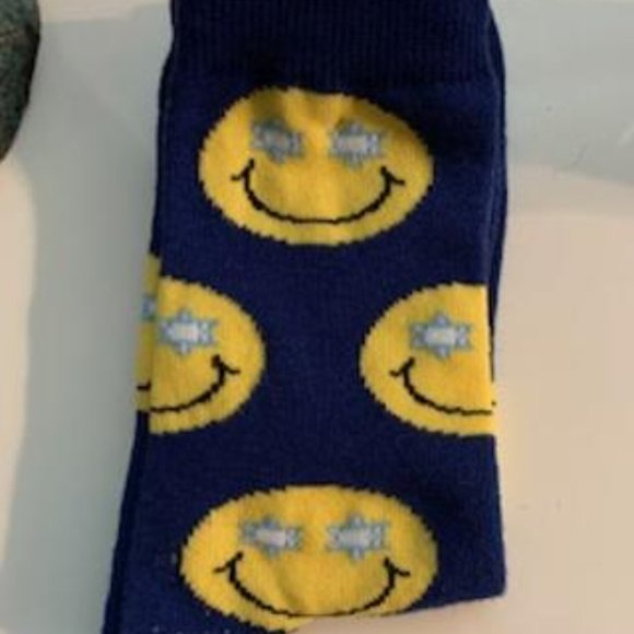 Jewish Star Smile Crew Socks - Picture 1 of 4